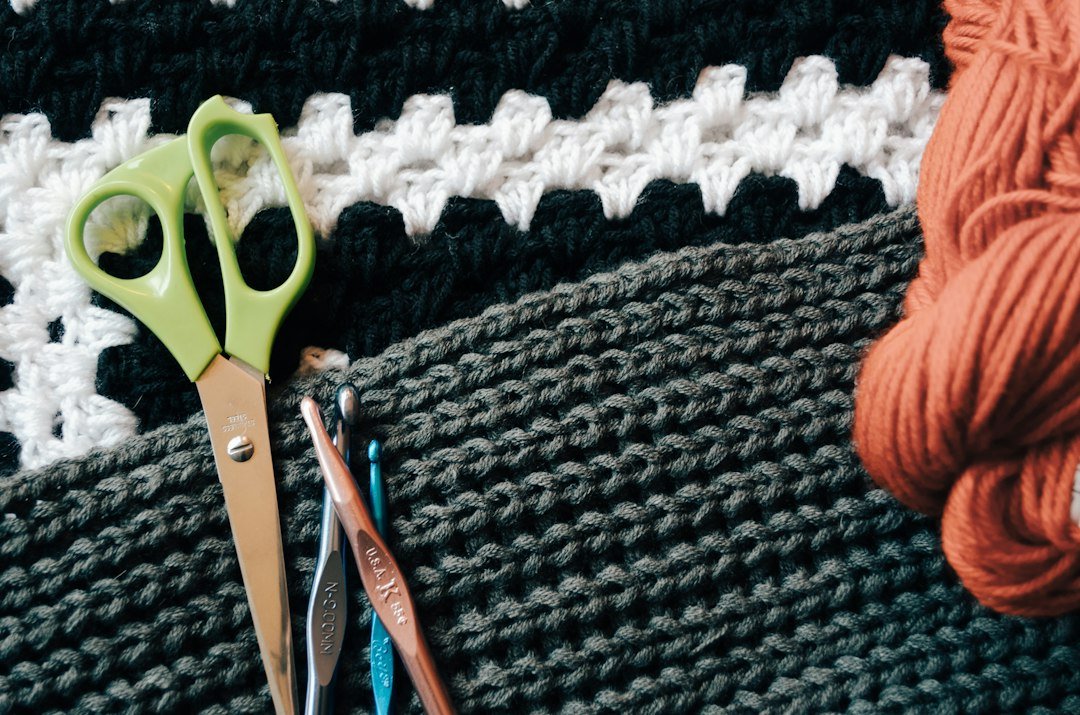 Crocheted blankets and scarves in progress